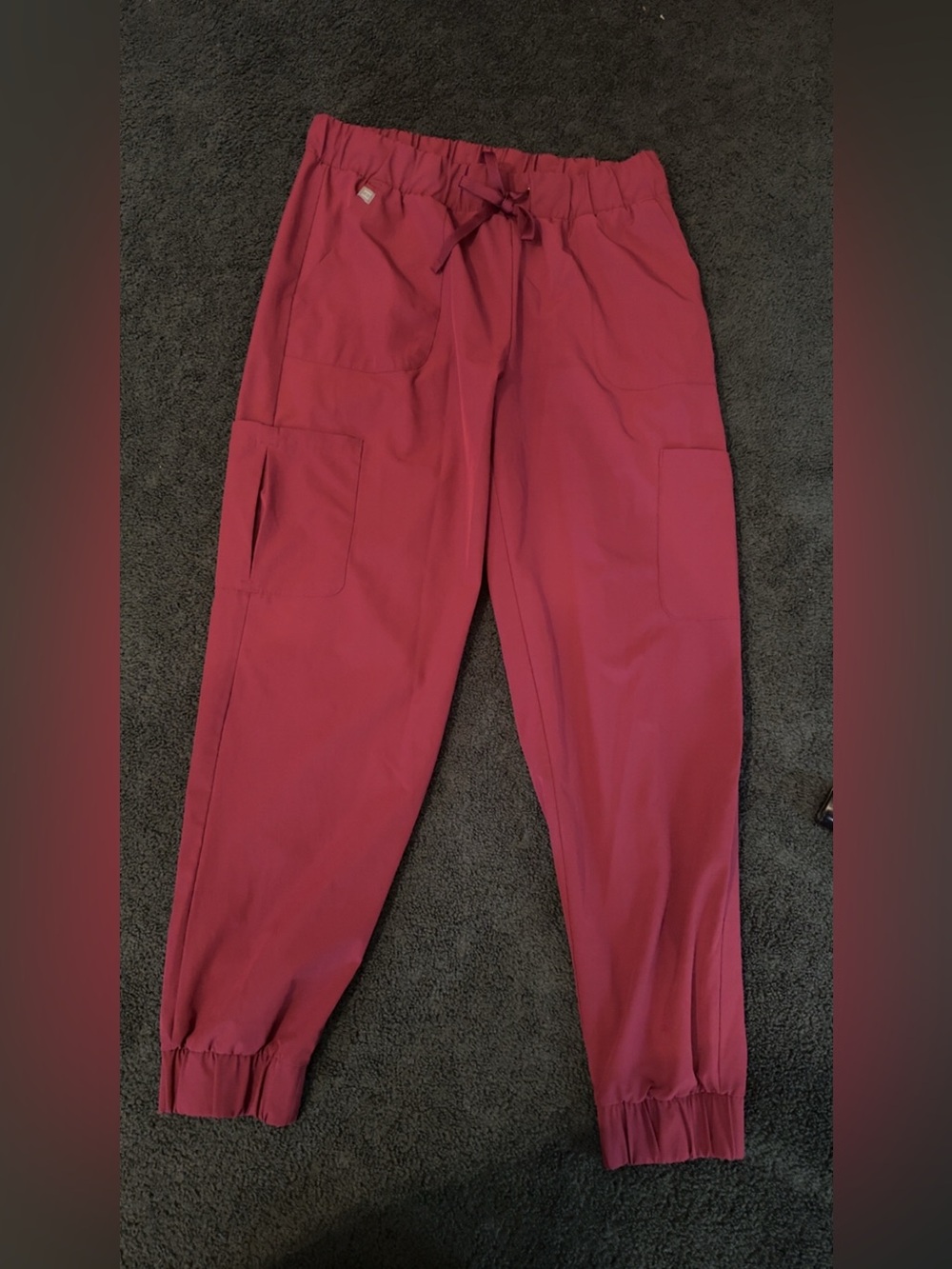 Hanes maroon / wine / burgundy scrub pants for women